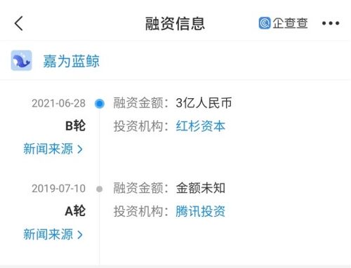 嘉為藍鯨完成3億人民幣B輪融資，深耕IT綜合服務與信息系統集成領域