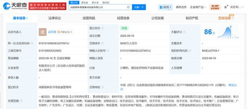 成都高投成立集成電路新公司，注冊資本8000萬，專注信息系統集成服務